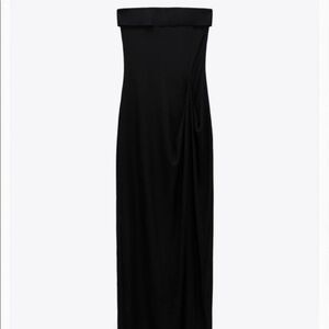 Black strapless Zara dress mesh size S Maxi